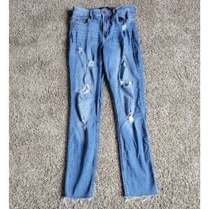 Hollister Super Skinny Jeans Womens 5S High Rise Stretch Denim Ladies 27x28 Blue